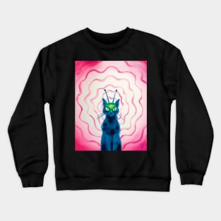 Space Cat Psychic Transmission Crewneck Sweatshirt